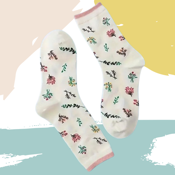Chaussettes fleuries