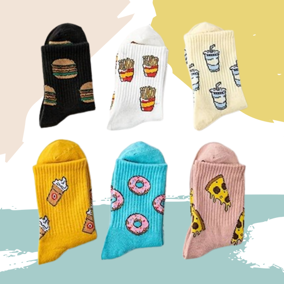 Food socks (6 pairs)