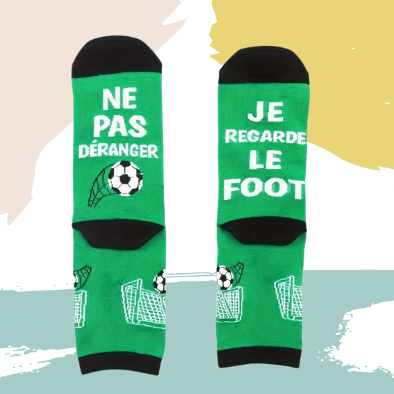 Chaussettes "Ne pas déranger je regarde le foot"