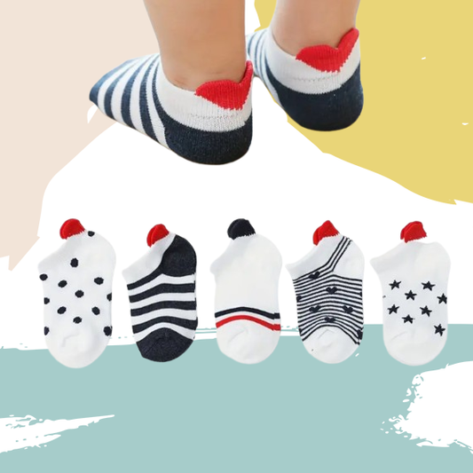 Chaussettes languette coeur (5 paires)