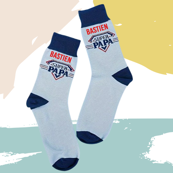 Chaussettes super Papa personnalisées
