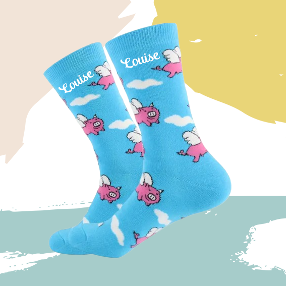 Chaussettes cochon personnalisées