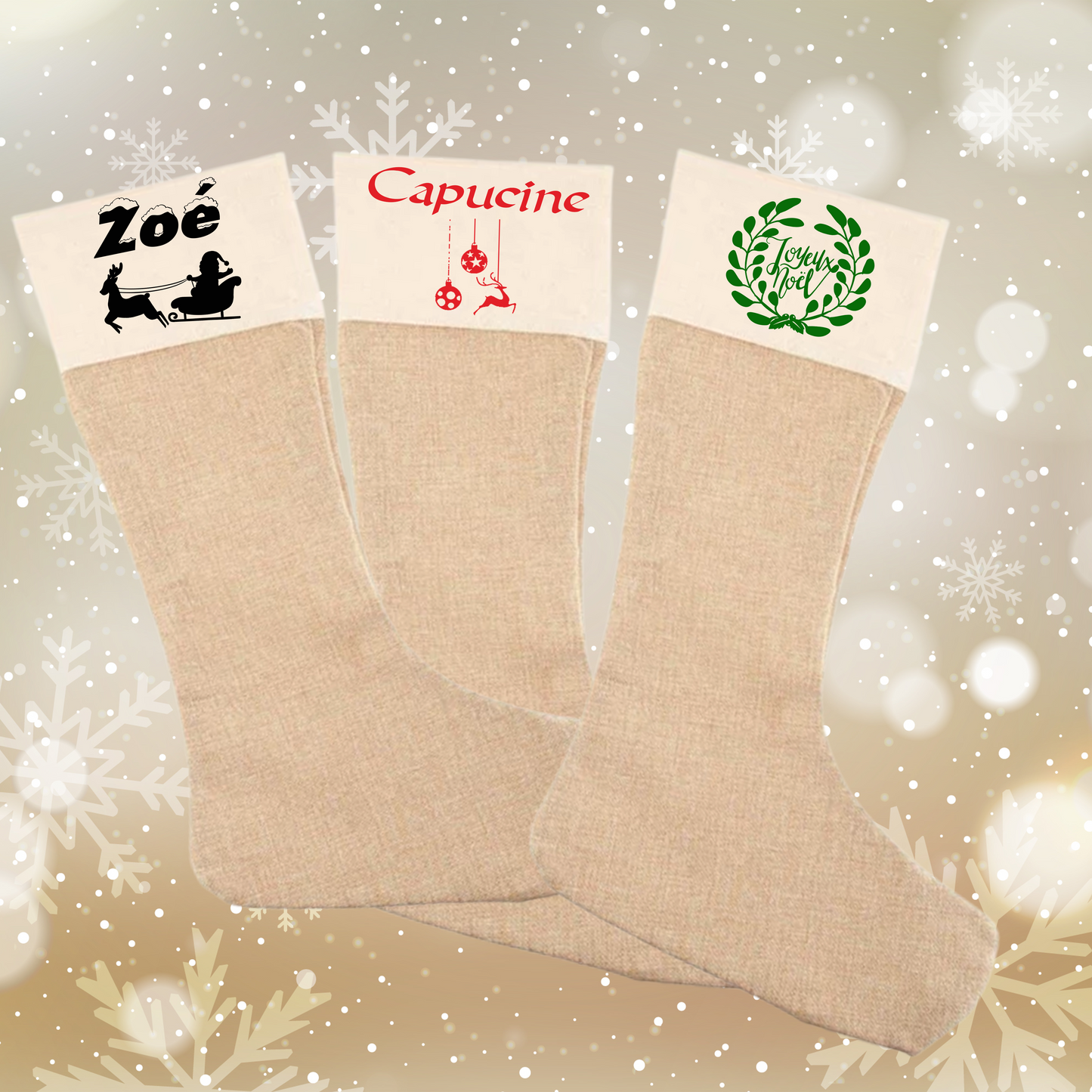 Chaussette/botte de Noël personnalisée