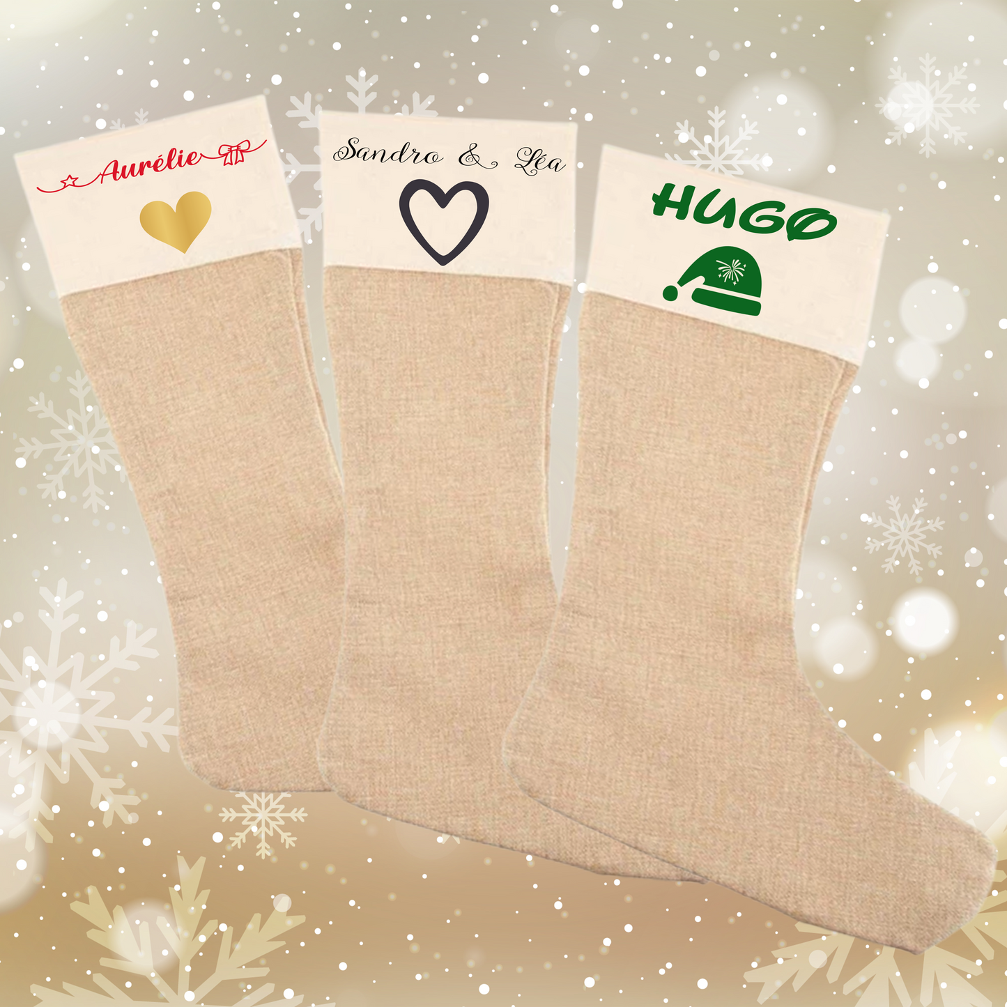 Chaussette/botte de Noël personnalisée