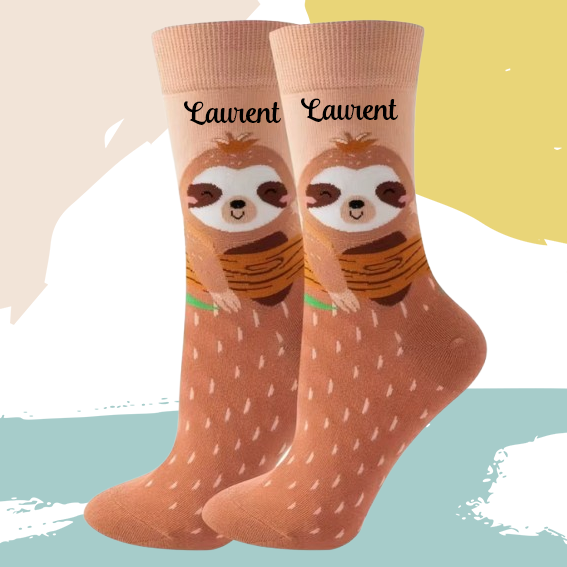 Chaussettes paresseux personnalisées
