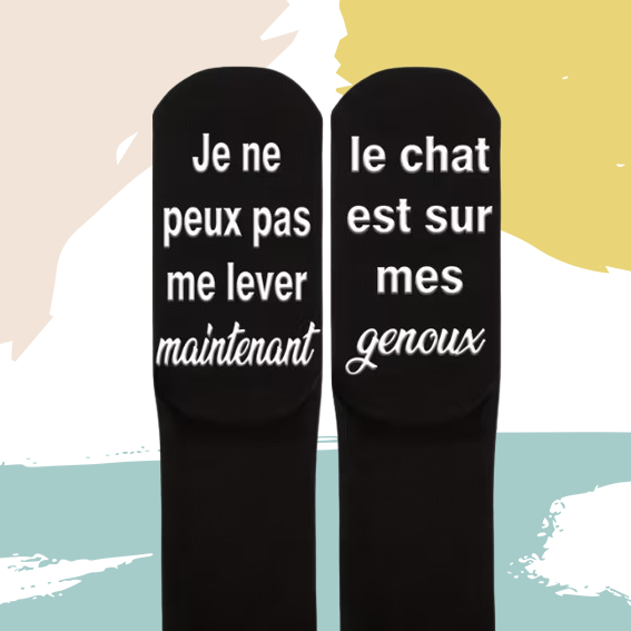 Chaussettes "Je ne peux pas me lever maintenant..."