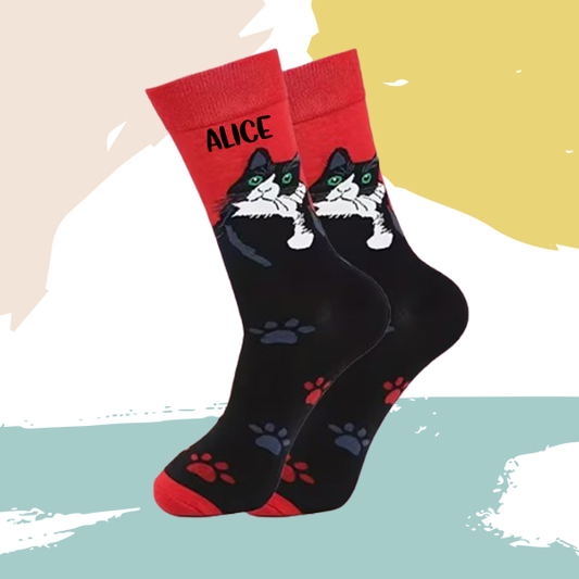 Chaussettes chat personnalisées