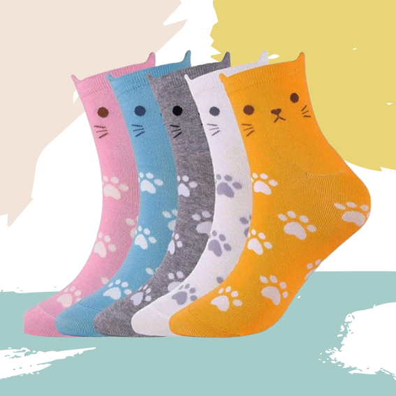 Chaussettes chat (5paires)