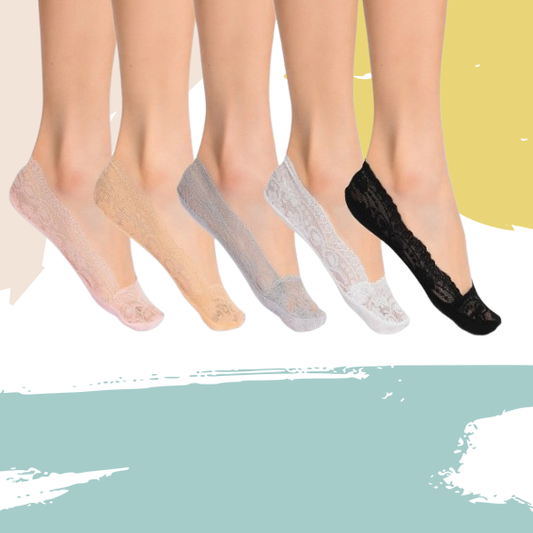 Chaussettes dentelle invisible (5 paires)