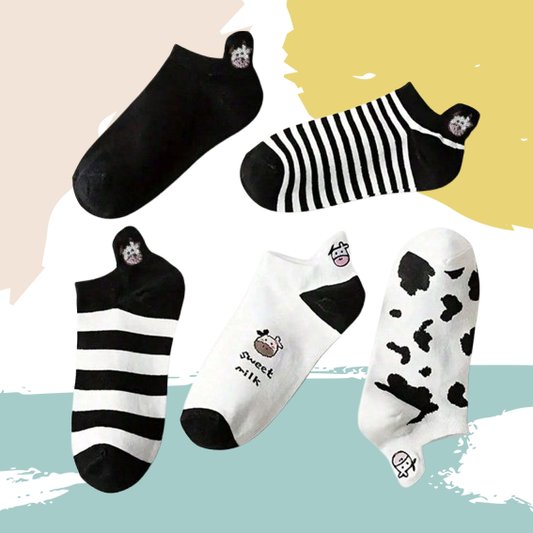 Chaussettes languette vache (5 paires)