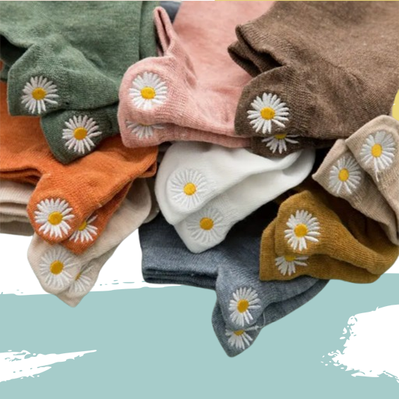 Flower tongue socks (5 pairs) 