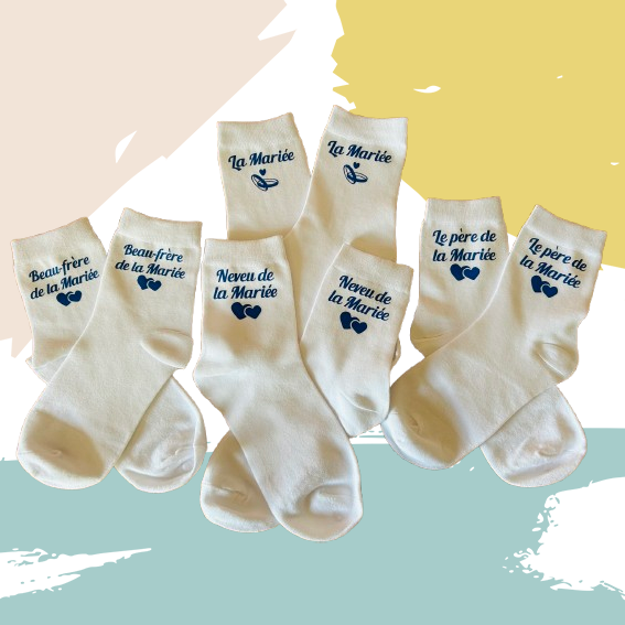 Chaussettes -  noir, bleu, vert, blanc, rose