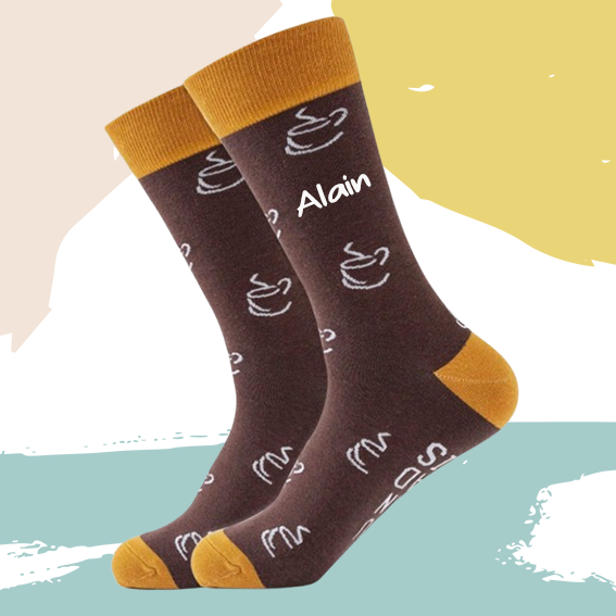 Chaussettes café personnalisées