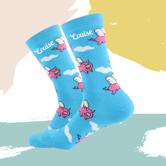 Chaussettes cochon personnalisées