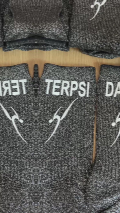 Chaussettes pailletées personnalisées noir argent