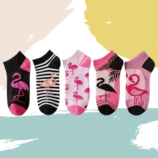 Chaussettes flamant rose (5 paires)